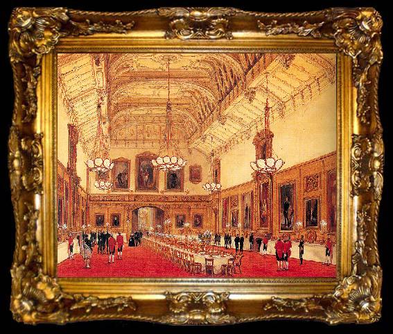 framed  Nash, Joseph The Waterloo Chamber, Windsor Castle, ta009-2